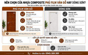 Cửa Composite Phủ PVC Và Sơn 2K Khác Nhau Thế Nào?