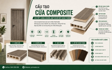 Cấu Tạo Cửa Composite Chi Tiết: Cánh, Khuôn, Nẹp Và Bề Mặt Hoàn Thiện