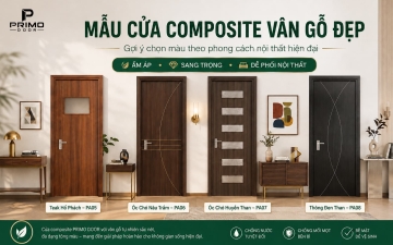 Mẫu Cửa Composite Vân Gỗ Đẹp: Sồi, Tần Bì, Teak, Óc Chó Và Tông Đen