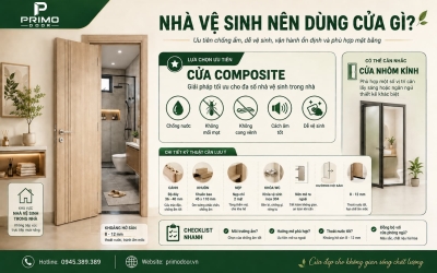 Nhà Vệ Sinh Nên Dùng Cửa Gì? Tư Vấn Chọn Cửa Chống Ẩm Bền Đẹp