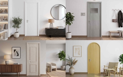 Mẫu Cửa Composite Màu Sáng Đẹp: Gợi Ý PA01–PA04 Cho Căn Hộ Và Nhà Phố