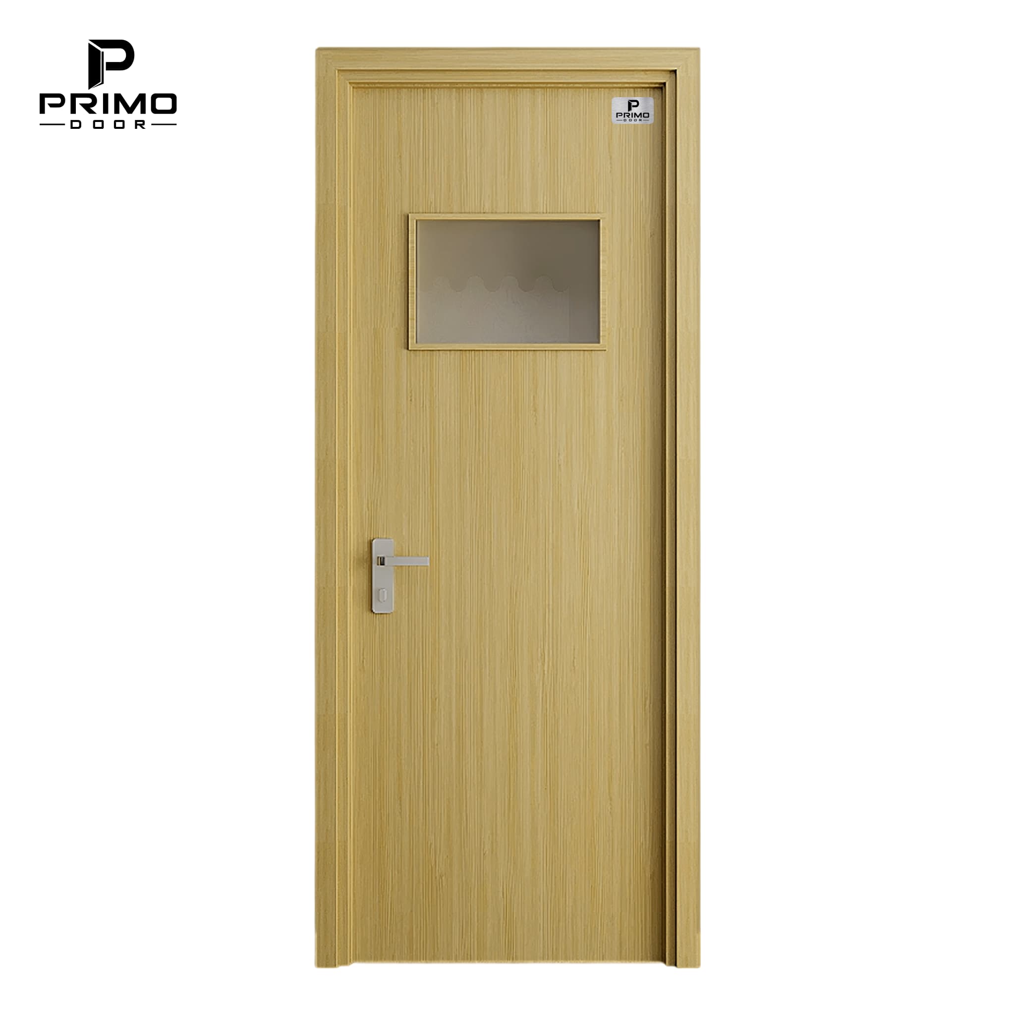 Mẫu cửa Composite ô kính PA04 Sồi Mật Ong PRIMO DOOR