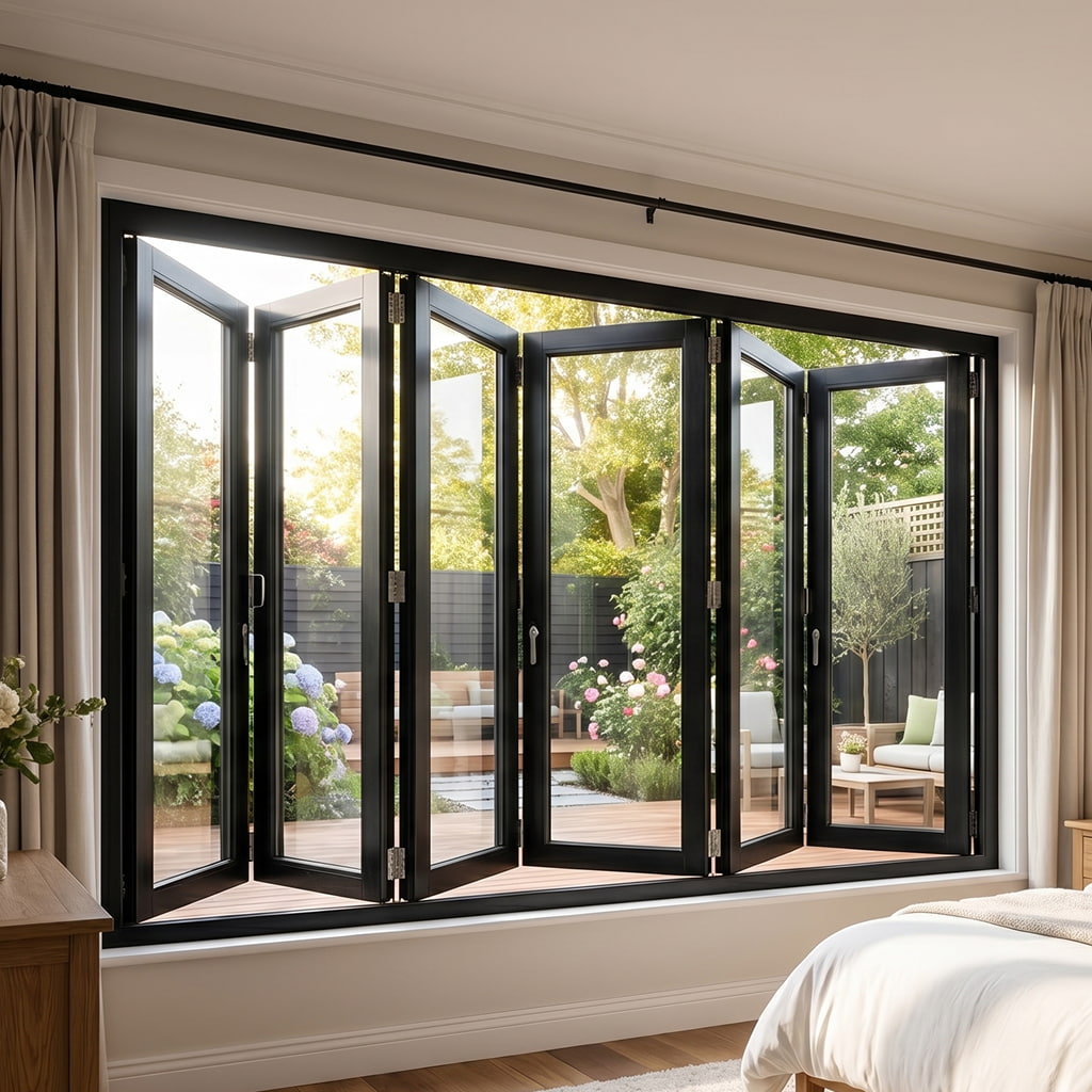 Cửa Sổ Xếp Trượt Nhôm Kính